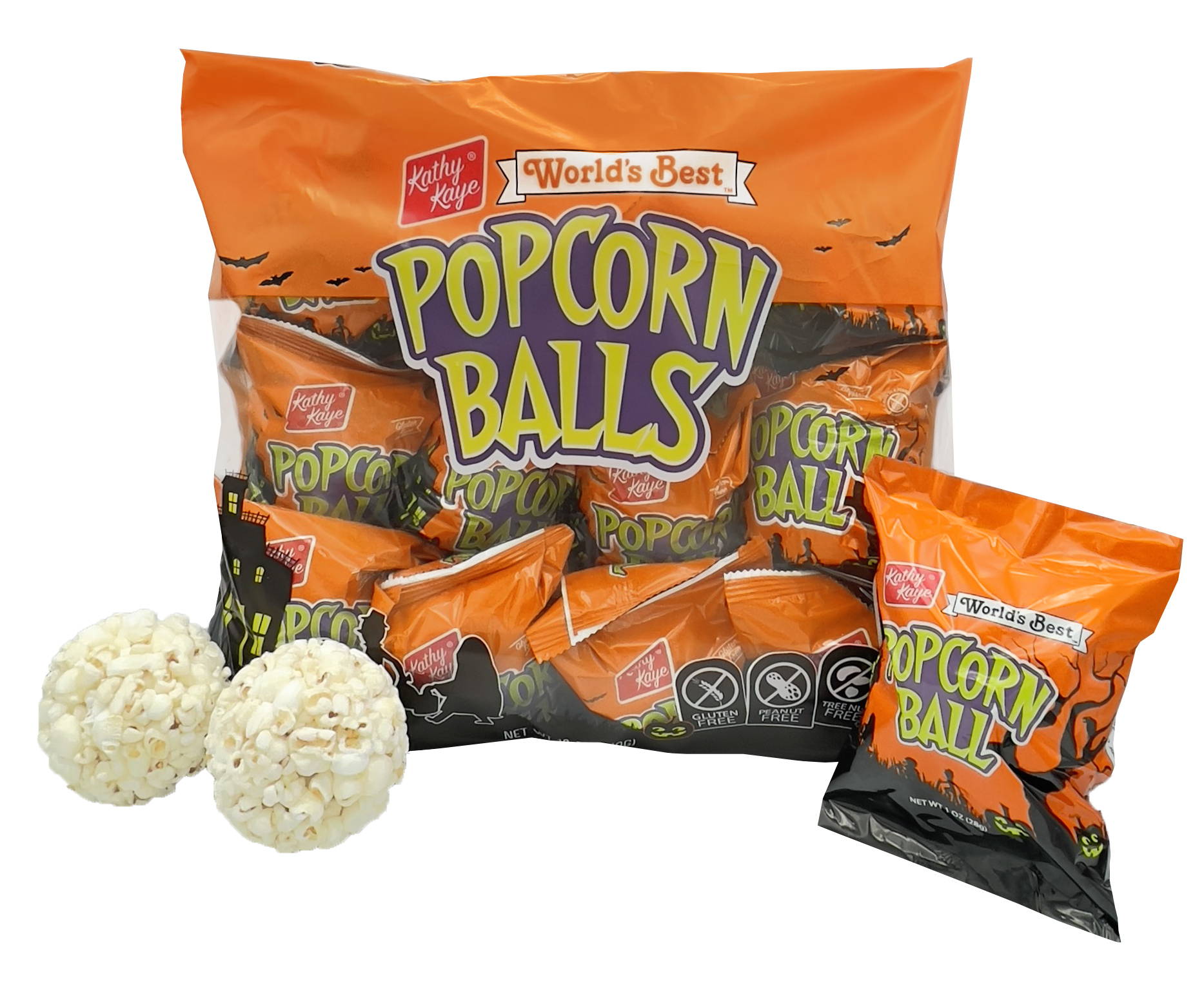 Halloween Popcorn Balls Kathy Kaye Foods